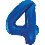Large number helium balloon - Blue 0-9
