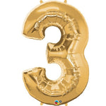 Large number helium balloon - Gold 0-9