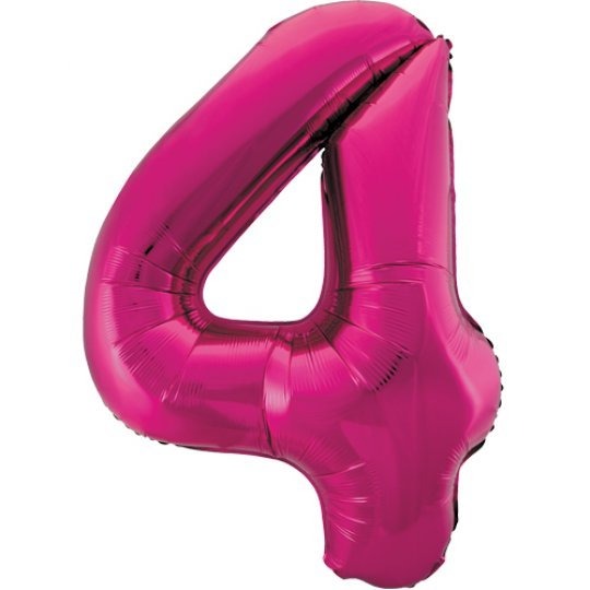 Large number helium balloon - Fuchsia 0-9
