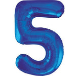 Large number helium balloon - Blue 0-9
