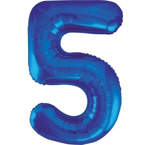 Large number helium balloon - Blue 0-9