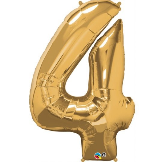 Large number helium balloon - Gold 0-9