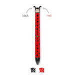 Legami Click&Clack - Ladybug/Ladybird - Two-Colour Ballpoint Pen