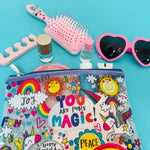 Rachel Ellen Clear Pencil Case  You Are Pure Magic Unicorns