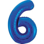 Large number helium balloon - Blue 0-9