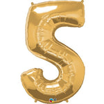 Large number helium balloon - Gold 0-9