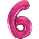 Large number helium balloon - Fuchsia 0-9