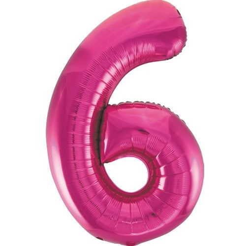 Large number helium balloon - Fuchsia 0-9