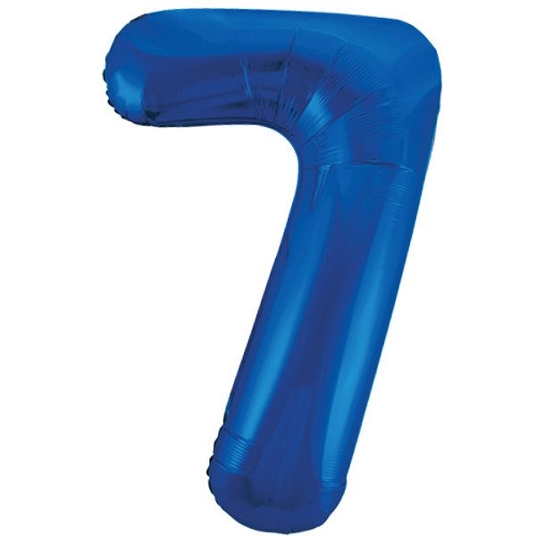Large number helium balloon - Blue 0-9