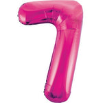 Large number helium balloon - Fuchsia 0-9