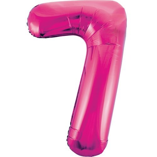 Large number helium balloon - Fuchsia 0-9