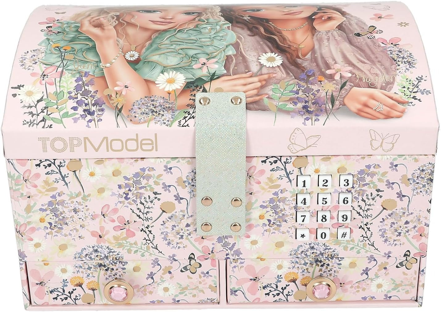 Top Model Lockable Jewellery Box With Code & Sound - Summer Feeling