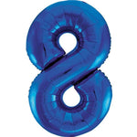 Large number helium balloon - Blue 0-9