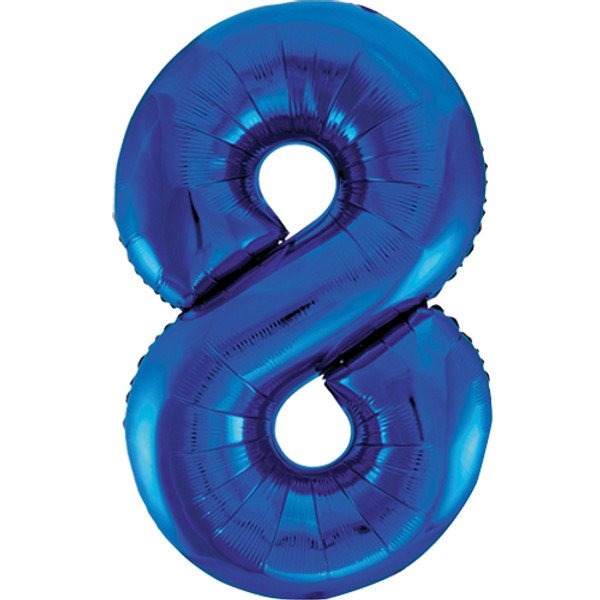 Large number helium balloon - Blue 0-9
