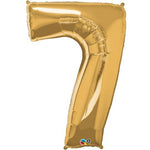 Large number helium balloon - Gold 0-9