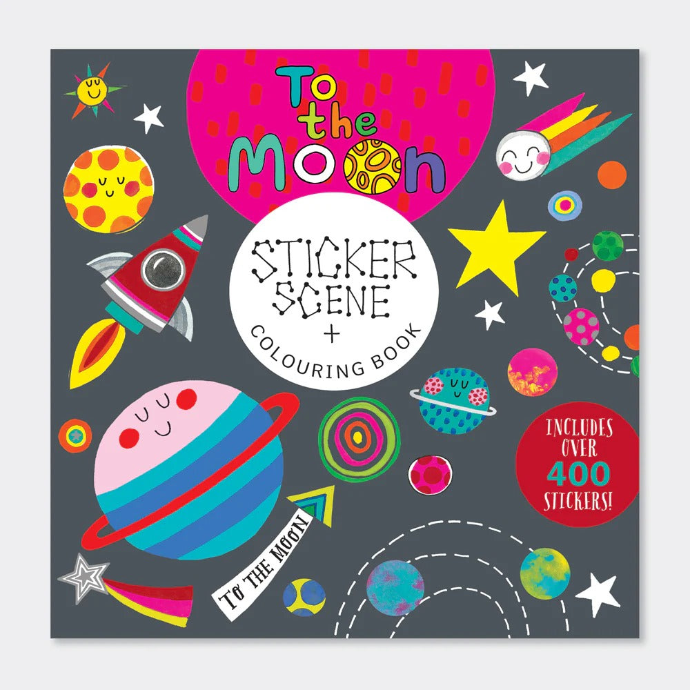 Rachel Ellen Sticker Scene & Colouring Book - To the Moon