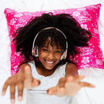 KidSilk Hot Pink / Flamingo - Luxury Mulberry Silk Affirmation Pillowcase