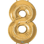 Large number helium balloon - Gold 0-9
