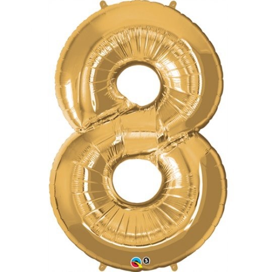 Large number helium balloon - Gold 0-9