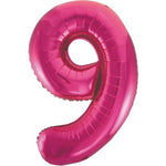 Large number helium balloon - Fuchsia 0-9