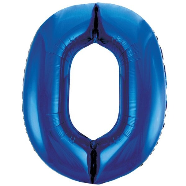Large number helium balloon - Blue 0-9