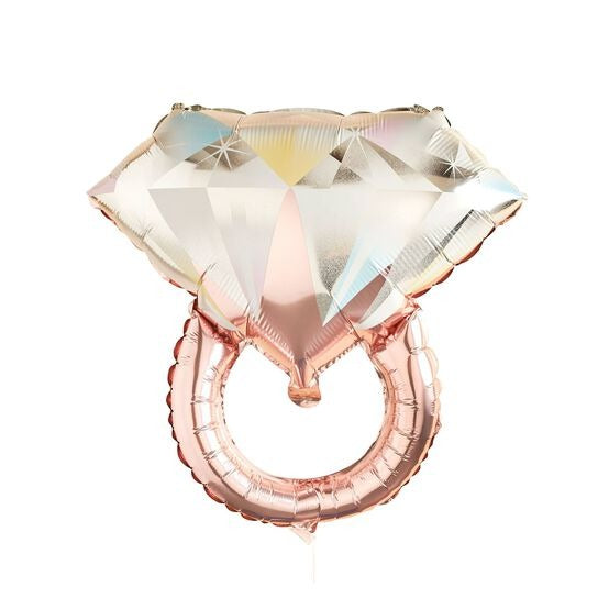 26 inch Rose Gold Diamond Ring Foil Balloon