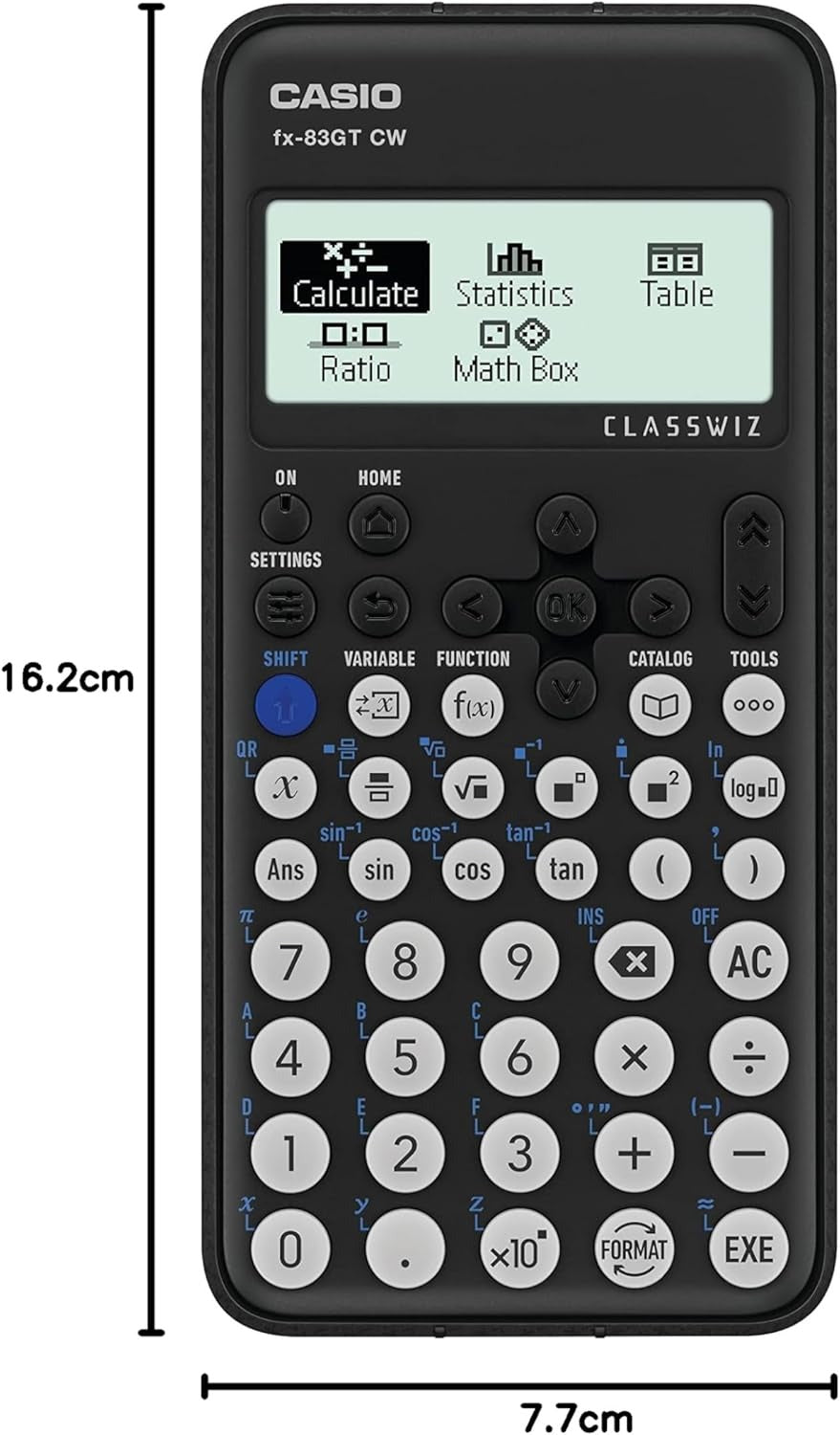 Casio Scientific Calculator fx-83GTCW - Black