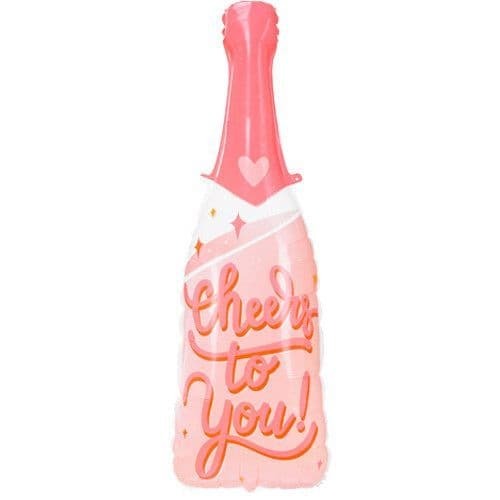 34 inch Cheers To You Bottle Foil Balloon