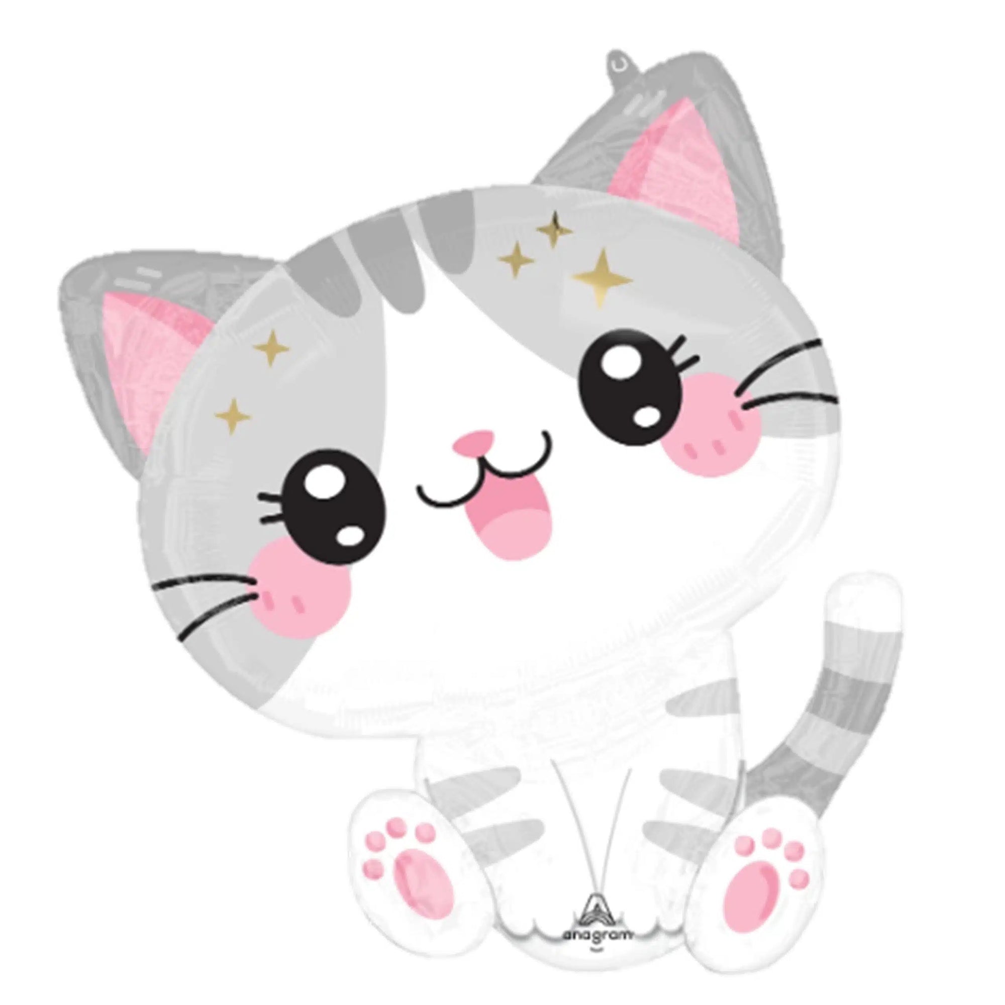 24 inch Kawaii Kitty SuperShape Foil Balloon