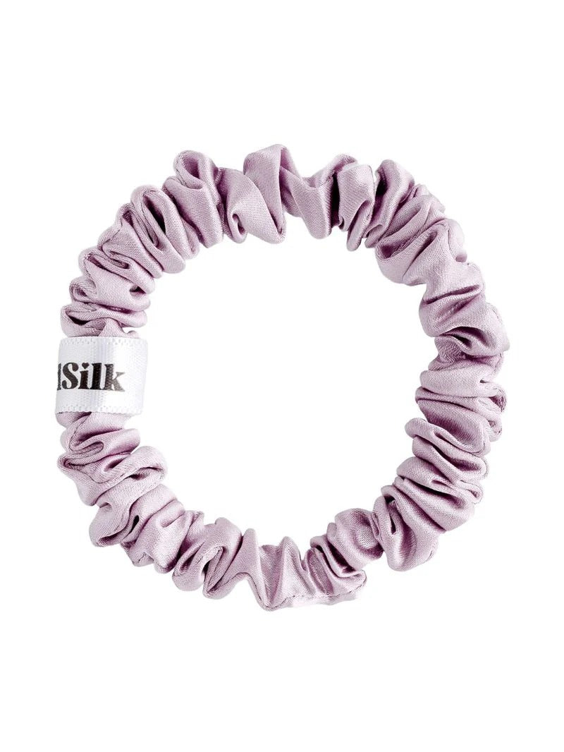 Silk Skinny Scrunchies x 5 - Lilac