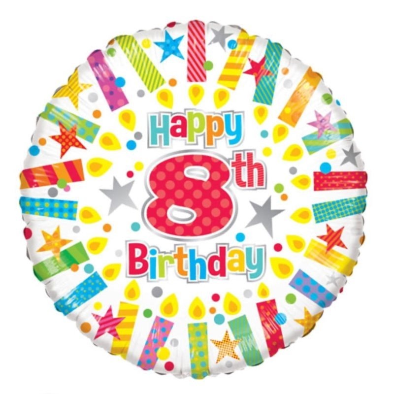 18 inch Age 8 Candles Balloon