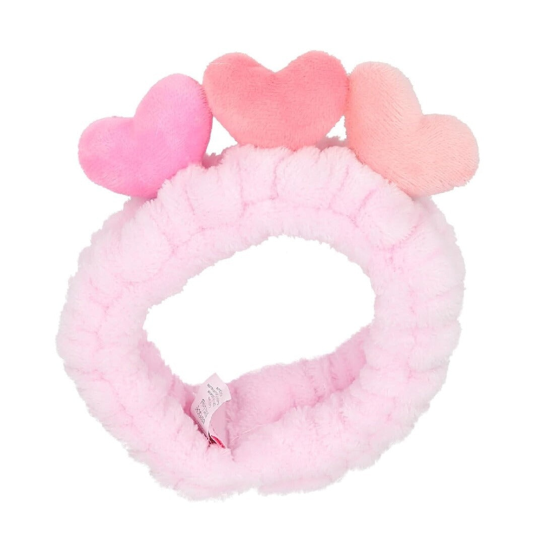 Top Model Head Band With Plush Hearts