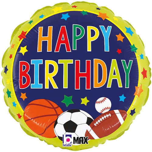18 inch Birthday All-Star Sports Foil Balloon