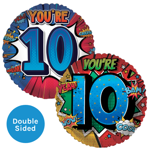 18 inch Age 10 Comic Book Balloon