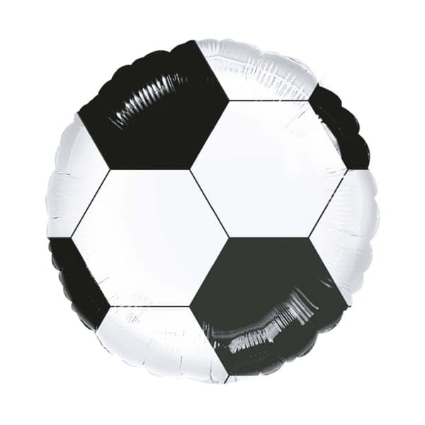 18 inch Football Black & White Foil Balloon