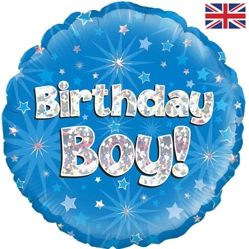 18 inch Birthday Boy Balloon - Blue