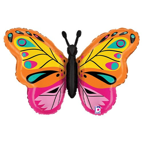 30 inch Supershape Balloon - Colourful Butterfly