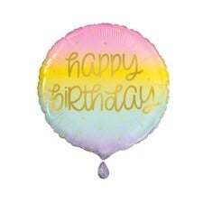 18 inch Happy Birthday Rainbow Foil Balloon
