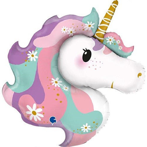 32 inch Hippie Pastel Unicorn Foil Balloon