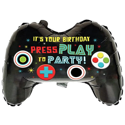 36 inch It's Your Birthday Game Controller Foil Balloon