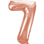 Large number helium balloon - rose gold 0-9