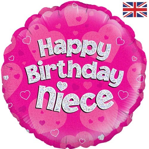 18 inch Happy Birthday Niece Foil Balloon
