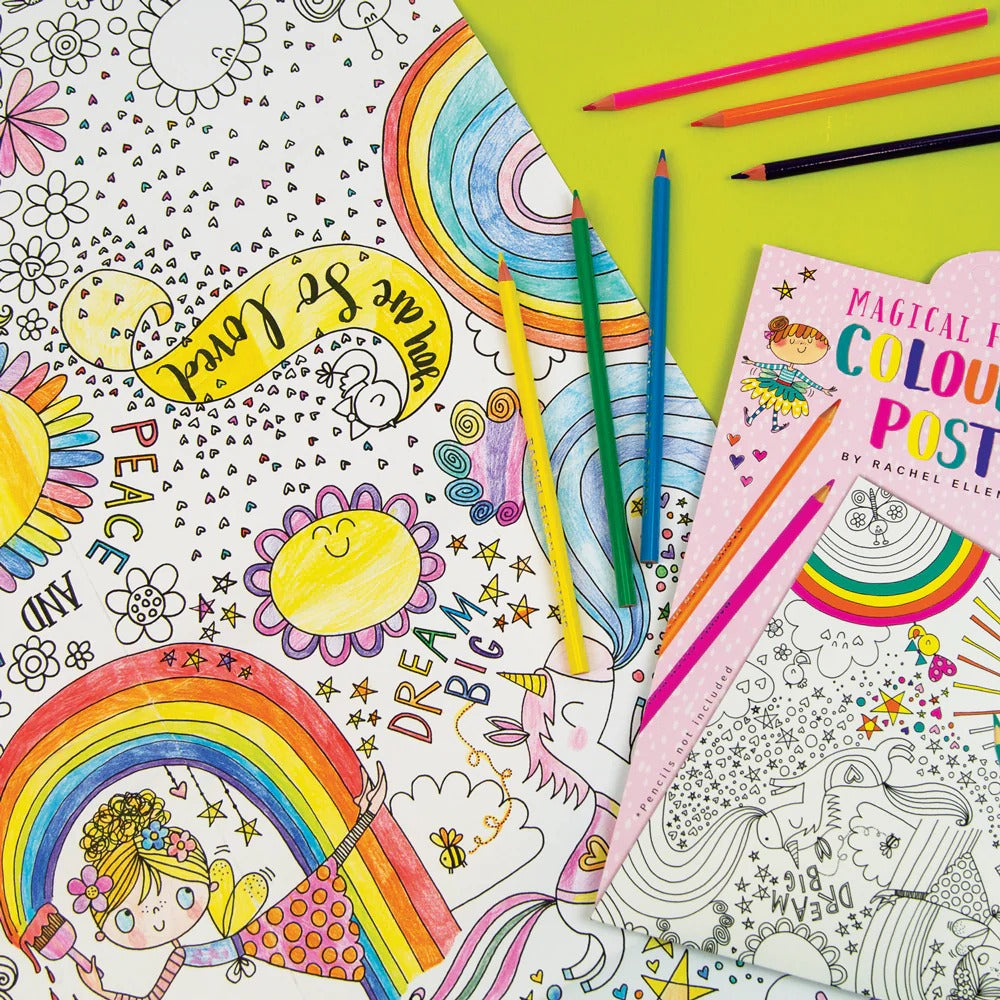Rachel Ellen -Giant Colouring Posters - Magical Fairy Land