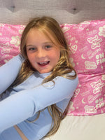 KidSilk Lilac White - Luxury Mulberry Silk Affirmation Pillowcase