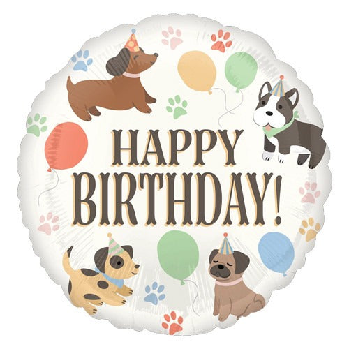18 inch Happy Birthday Pawsome Party Foil Balloon