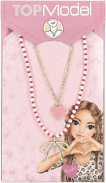 TOPModel Double Layer Necklace Heart and Bow