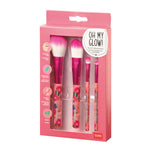 Legami - Set of 4 Makeup Brushes, Oh My Glow - Flowers