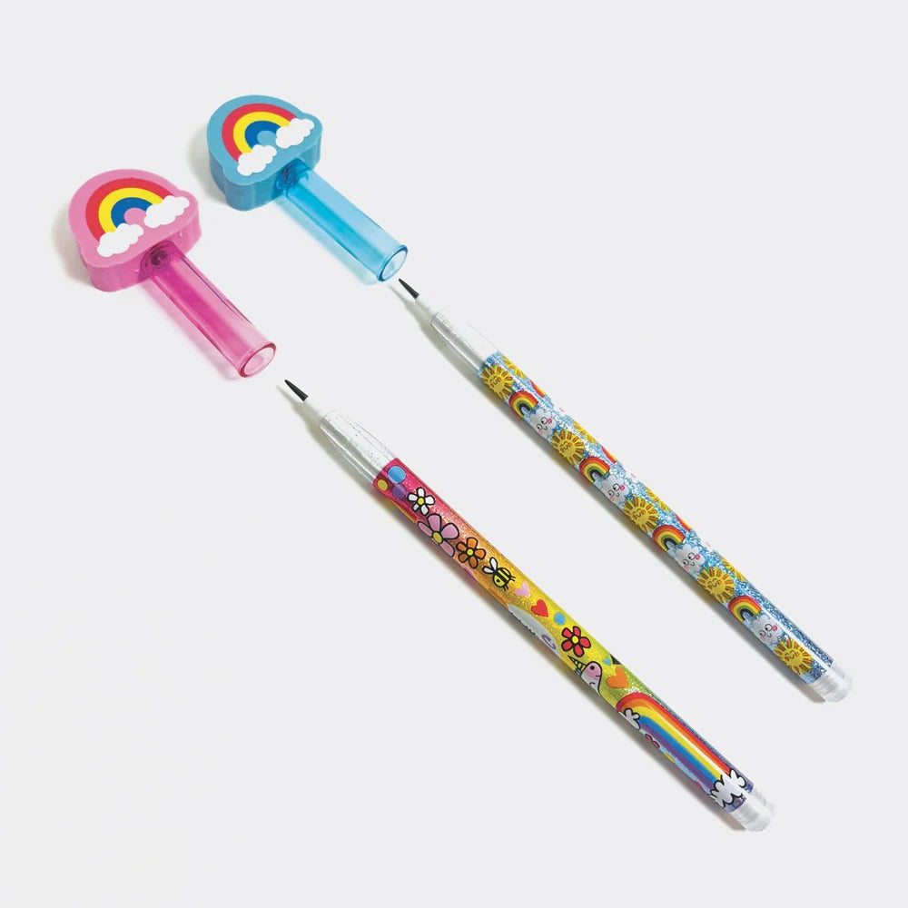 Rachel Ellen Pop Up Pencil With Rainbow Eraser Topper