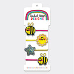 Rachel Ellen -Hair Elastics (4 Pack) - Bees, Flower, Glitter Star