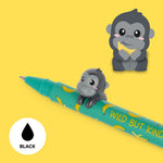 Pen with "Wild but Kind" Gorilla Animal Decoration - Lovely Friends